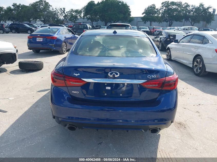 2019 Infiniti Q50 3.0T Red Sport 400 VIN: JN1FV7AR2KM800802 Lot: 40062458