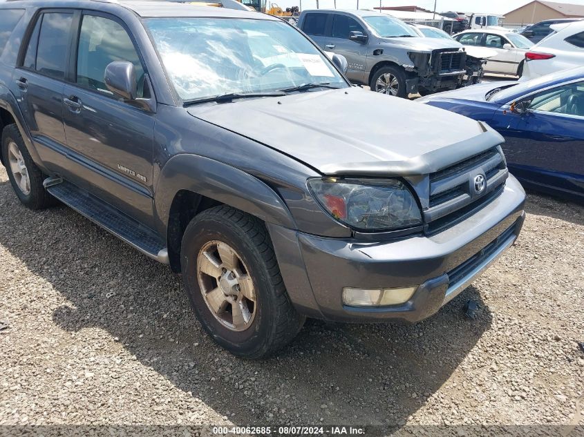 2003 Toyota 4Runner Limited V6 VIN: JTEBU17R030011782 Lot: 40062685