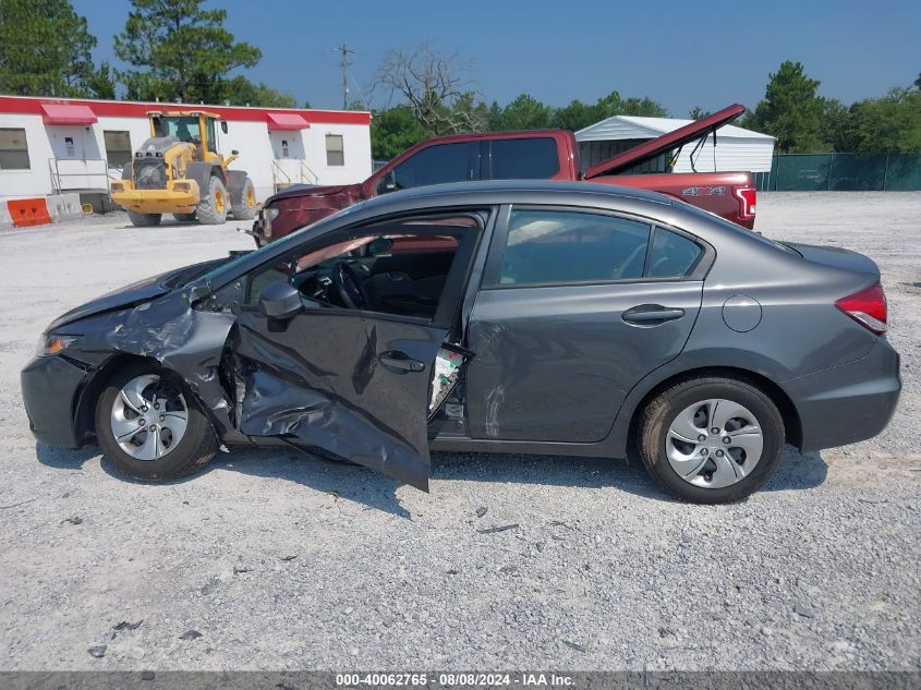 2013 Honda Civic Lx VIN: 2HGFB2F50DH595678 Lot: 40062765