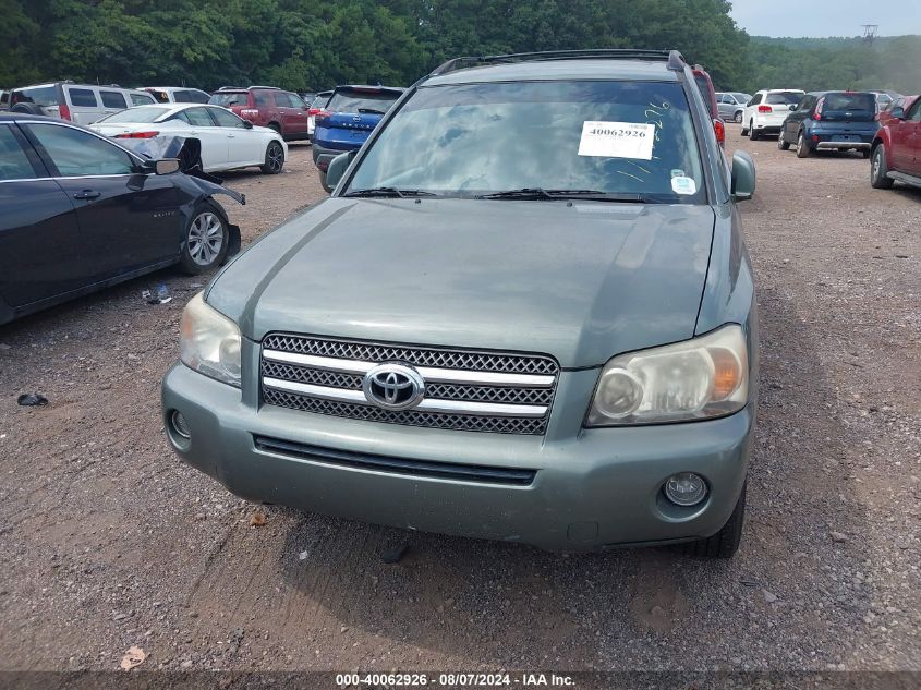 2007 Toyota Highlander Hybrid Limited V6 VIN: JTEEW21A770035826 Lot: 40062926