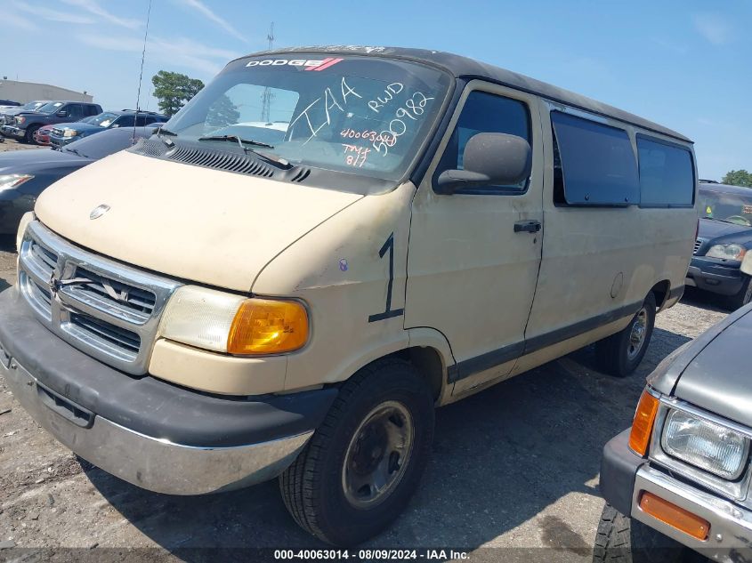 1999 Dodge Ram Wagon 2500 VIN: 2B4JB25Y0XK500982 Lot: 40687440