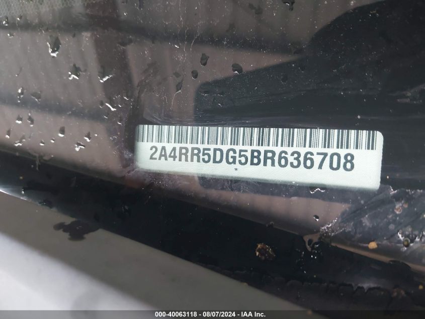 2011 Chrysler Town & Country Touring VIN: 2A4RR5DG5BR636708 Lot: 40063118