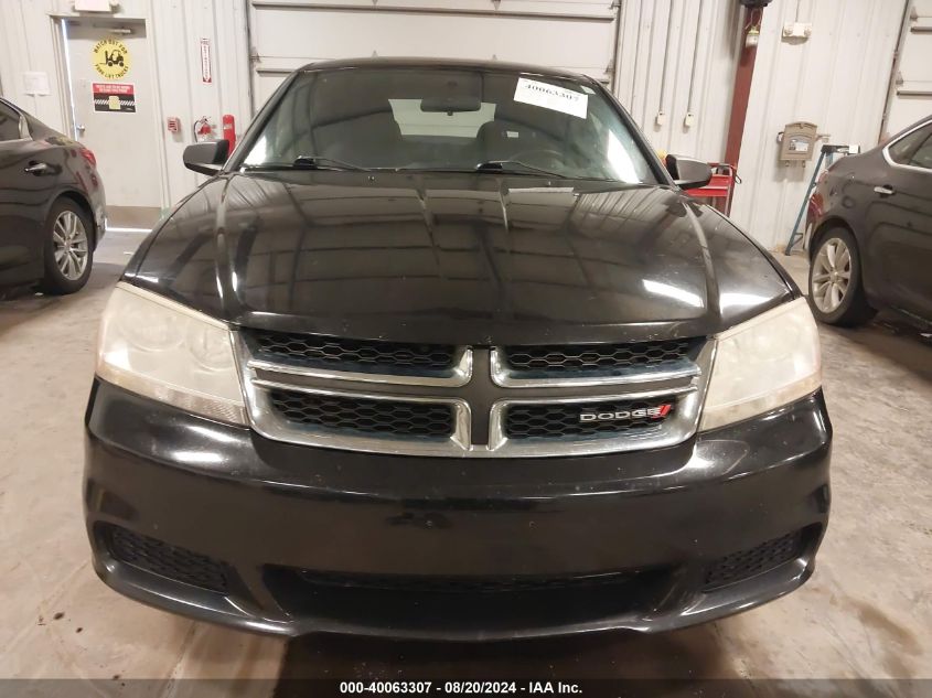 2013 Dodge Avenger Se VIN: 1C3CDZAB3DN725496 Lot: 40063307