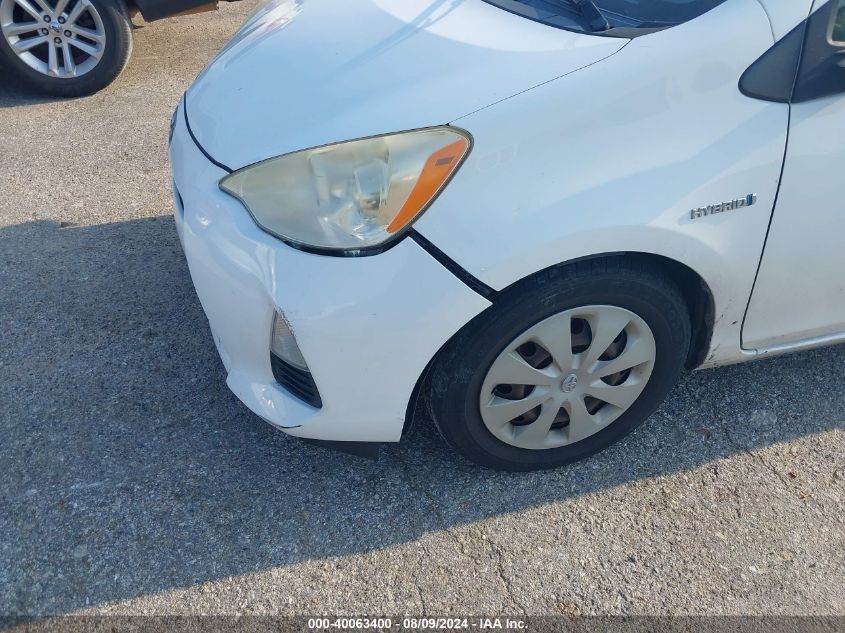 2013 Toyota Prius C Two VIN: JTDKDTB37D1556098 Lot: 40063400