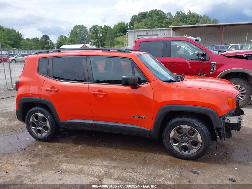 2017 Jeep Renegade Sport Fwd VIN: ZACCJAAB0HPE52911 Lot: 40063436