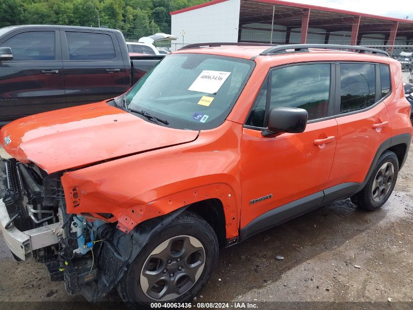 2017 Jeep Renegade Sport Fwd VIN: ZACCJAAB0HPE52911 Lot: 40063436