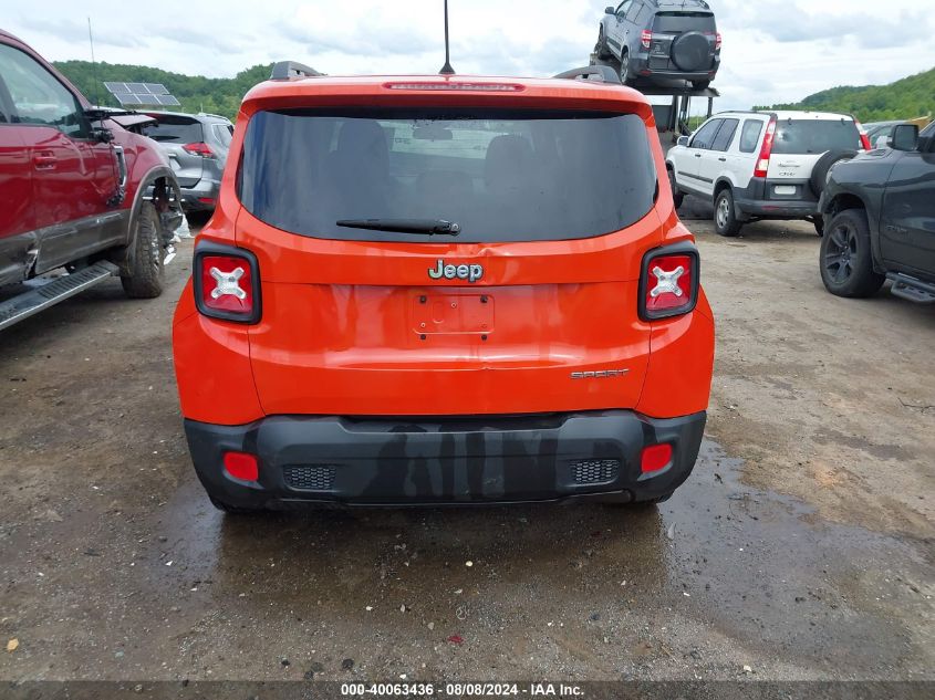 2017 Jeep Renegade Sport Fwd VIN: ZACCJAAB0HPE52911 Lot: 40063436