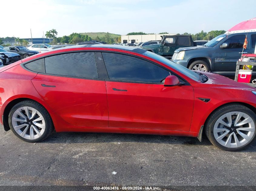 2022 TESLA MODEL 3 - 5YJ3E1EB4NF264913