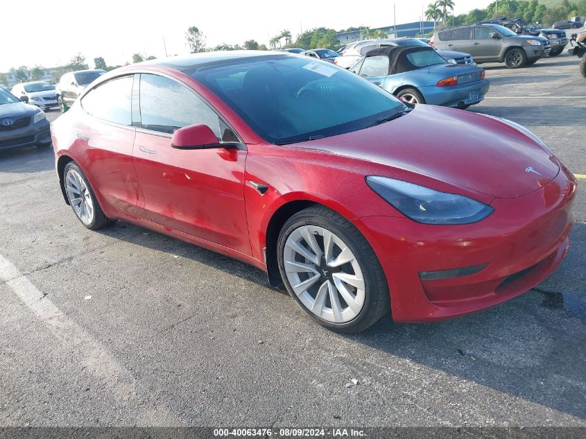 2022 Tesla Model 3 Long Range Dual Motor All-Wheel Drive VIN: 5YJ3E1EB4NF264913 Lot: 40063476