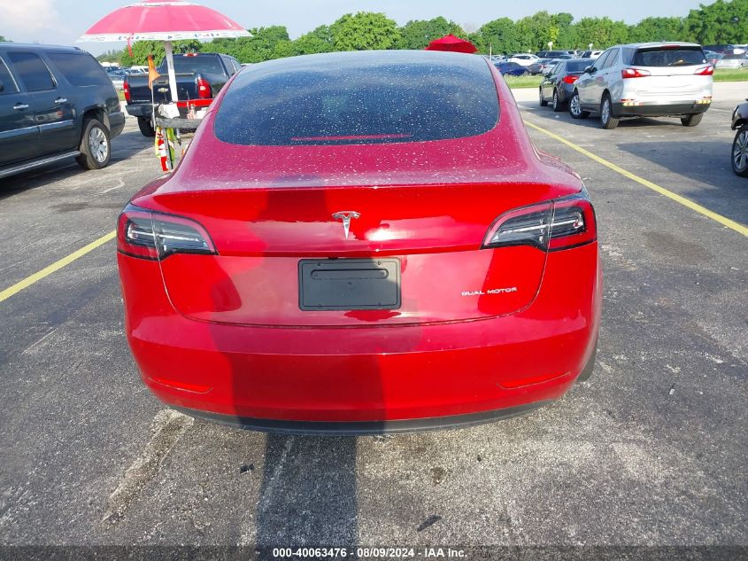 2022 Tesla Model 3 Long Range Dual Motor All-Wheel Drive VIN: 5YJ3E1EB4NF264913 Lot: 40063476