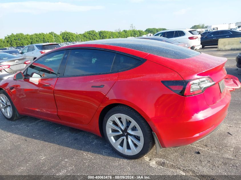 2022 Tesla Model 3 Long Range Dual Motor All-Wheel Drive VIN: 5YJ3E1EB4NF264913 Lot: 40063476