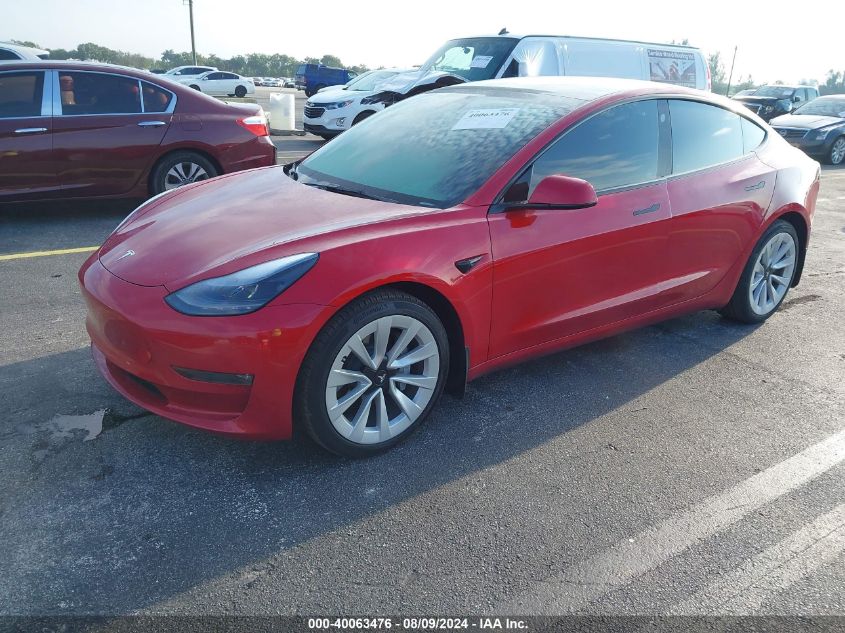 2022 TESLA MODEL 3 - 5YJ3E1EB4NF264913