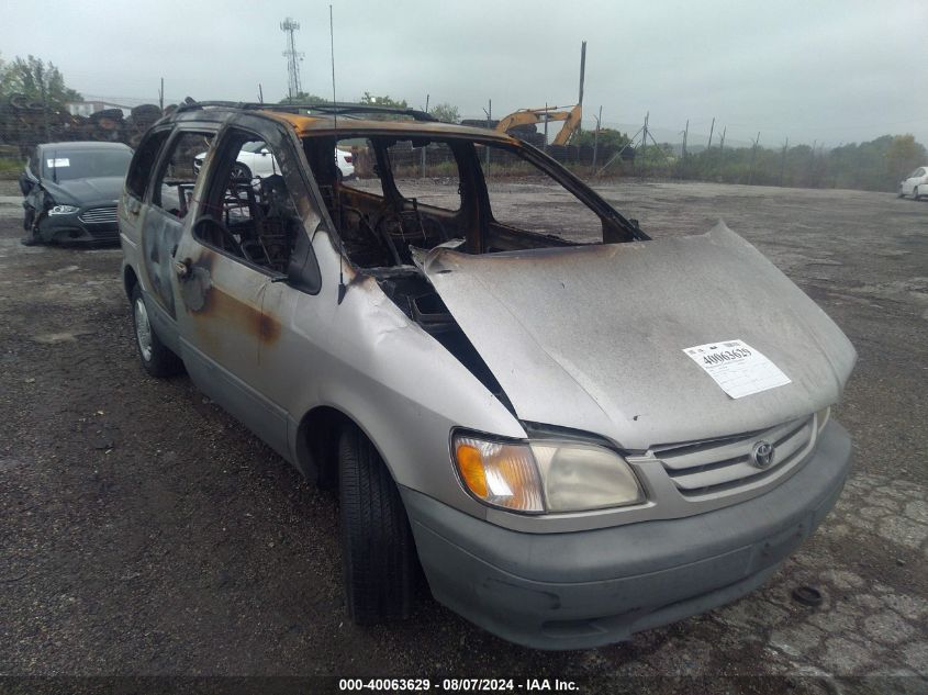 2001 Toyota Sienna Le VIN: 4T3ZF13C71U342382 Lot: 40063629