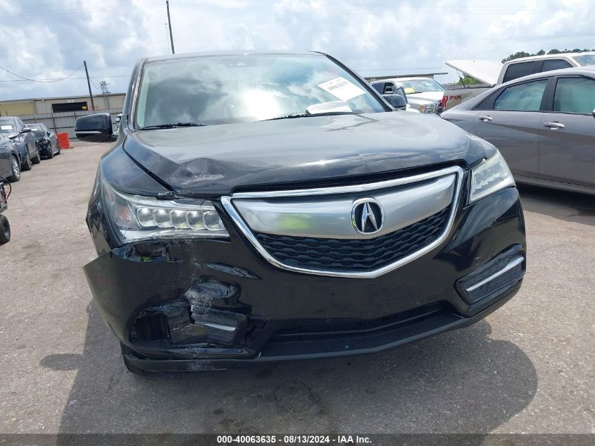 2016 Acura Mdx Technology Entertainment Packages/Technology, Entertainment Acurawatch Plus Packages VIN: 5FRYD4H64GB025923 Lot: 40063635