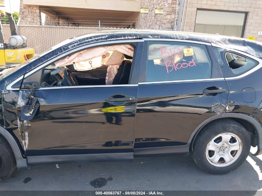 2016 Honda Cr-V Lx VIN: 2HKRM3H31GH563552 Lot: 40063767