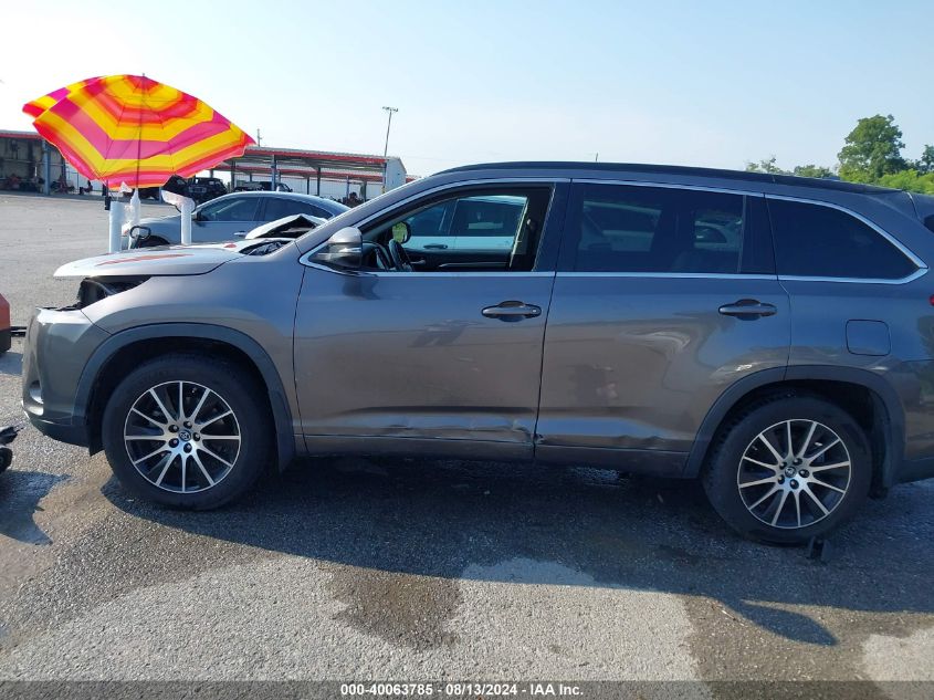 2017 Toyota Highlander Se VIN: 5TDJZRFH4HS363955 Lot: 40063785