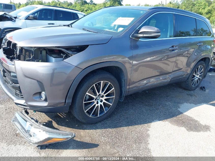 2017 Toyota Highlander Se VIN: 5TDJZRFH4HS363955 Lot: 40063785