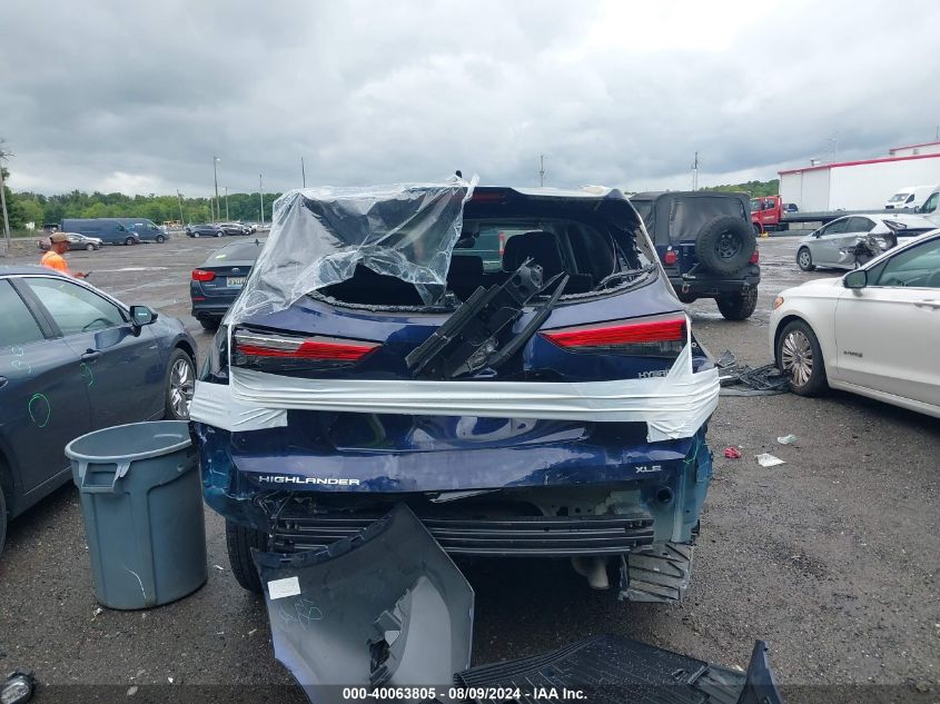 2020 Toyota Highlander Hybrid Xle VIN: 5TDHBRCH9LS512988 Lot: 40063805