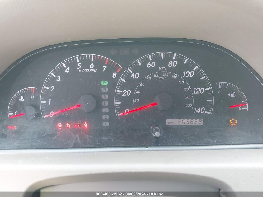 2005 Toyota Camry Le/Xle/Se VIN: 4T1BF32K05U599209 Lot: 40063962