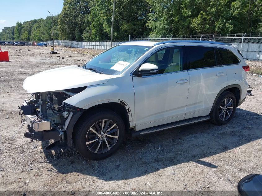 2018 Toyota Highlander Xle VIN: 5TDKZRFH5JS536313 Lot: 40064023