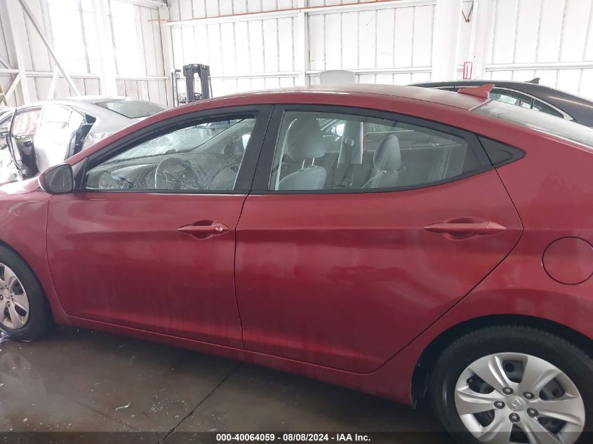 2016 Hyundai Elantra Se VIN: 5NPDH4AE6GH760779 Lot: 40064059