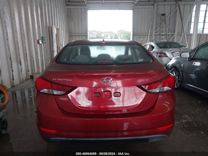 2016 Hyundai Elantra Se VIN: 5NPDH4AE6GH760779 Lot: 40064059