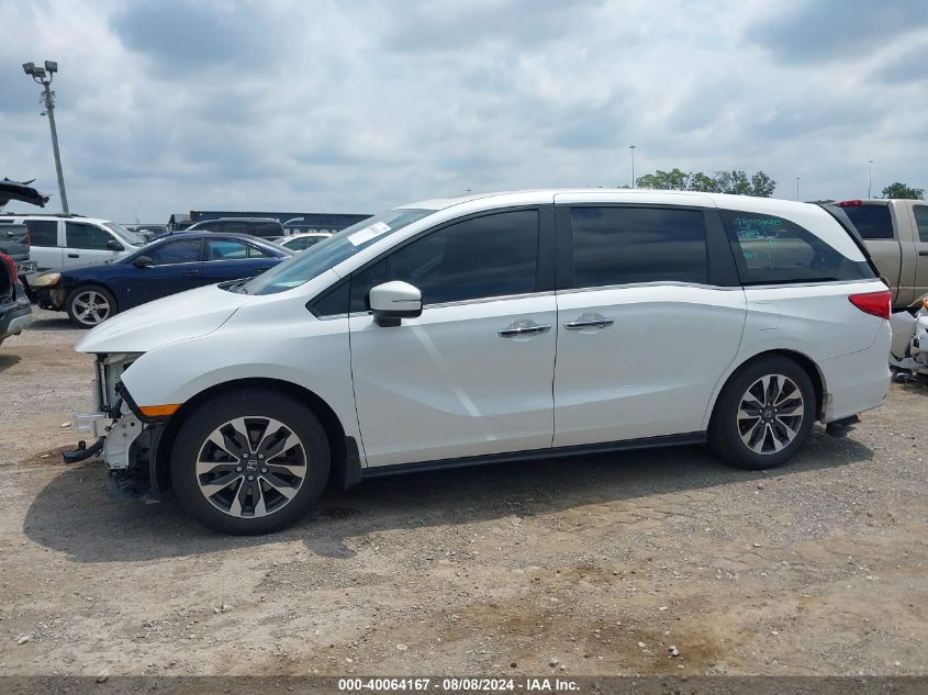 2022 Honda Odyssey Ex-L VIN: 5FNRL6H75NB052588 Lot: 40064167