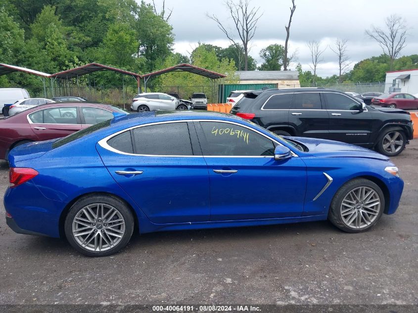 2021 Genesis G70 2.0T Awd VIN: KMTG34LA6MU073620 Lot: 40064191