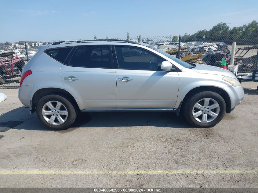 2007 Nissan Murano Sl VIN: JN8AZ08WX7W625469 Lot: 40064295