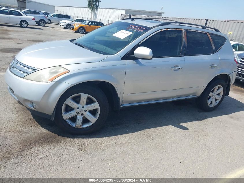 2007 Nissan Murano Sl VIN: JN8AZ08WX7W625469 Lot: 40064295