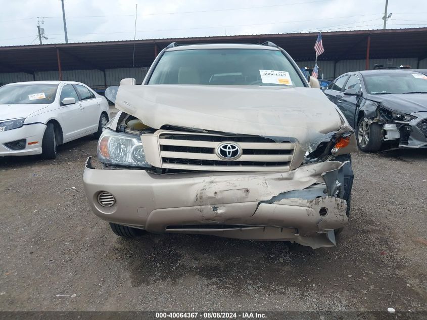 2006 Toyota Highlander V6 VIN: JTEDP21A760123220 Lot: 40064367