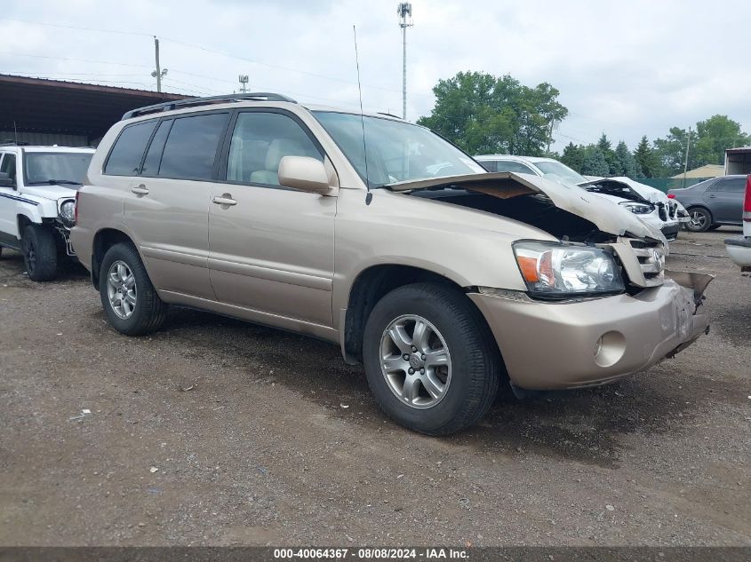 2006 Toyota Highlander V6 VIN: JTEDP21A760123220 Lot: 40064367