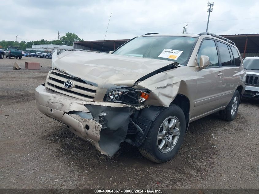 2006 Toyota Highlander V6 VIN: JTEDP21A760123220 Lot: 40064367