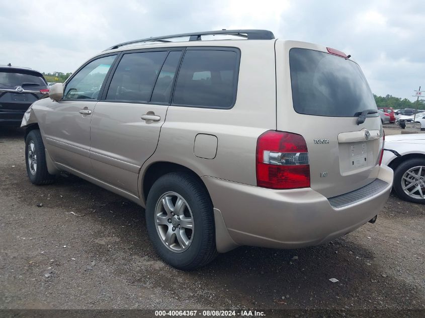 2006 Toyota Highlander V6 VIN: JTEDP21A760123220 Lot: 40064367