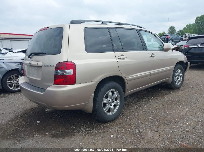 2006 Toyota Highlander V6 VIN: JTEDP21A760123220 Lot: 40064367