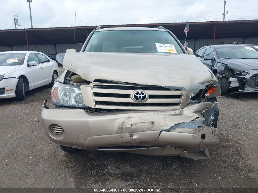 2006 Toyota Highlander V6 VIN: JTEDP21A760123220 Lot: 40064367