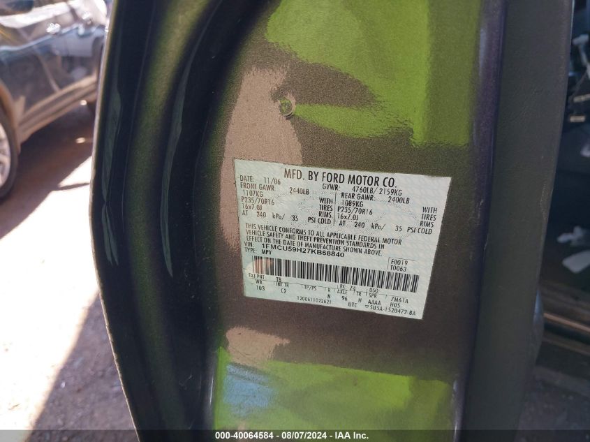 2005 Ford Escape Xls VIN: 1FMYU02Z45DA09914 Lot: 40064584