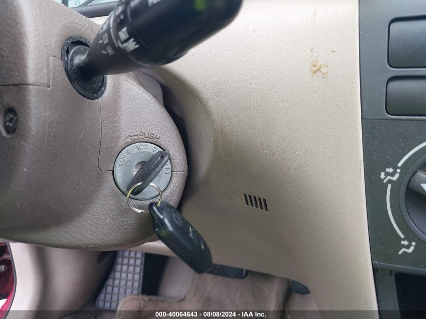 2003 Toyota Corolla Le VIN: 2T1BR38E53C086089 Lot: 40064643