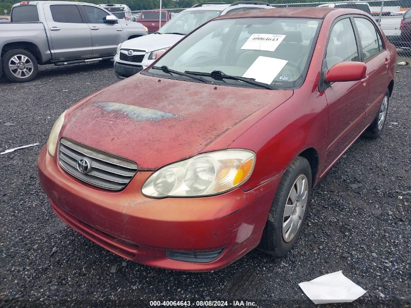 2003 Toyota Corolla Le VIN: 2T1BR38E53C086089 Lot: 40064643