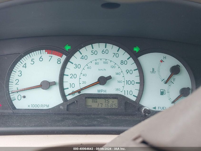 2003 Toyota Corolla Le VIN: 2T1BR38E53C086089 Lot: 40064643