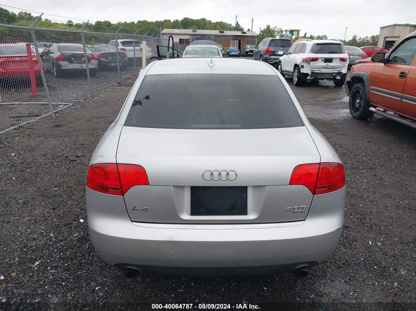 2006 Audi A4 2.0T VIN: WAUDF78E86A025432 Lot: 40064787