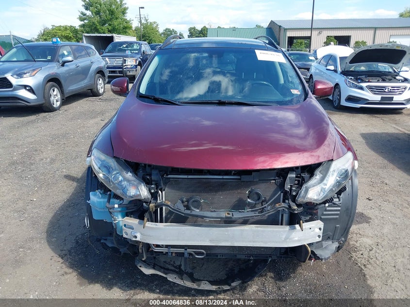 2012 Nissan Murano Sl VIN: JN8AZ1MW4CW203087 Lot: 40064836