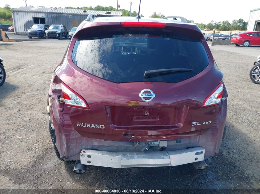 2012 Nissan Murano Sl VIN: JN8AZ1MW4CW203087 Lot: 40064836