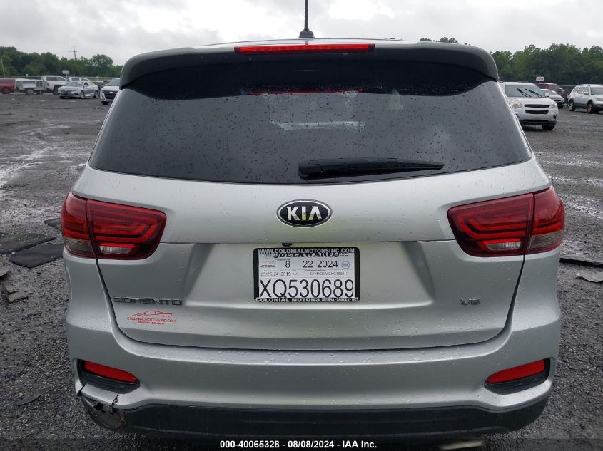 2019 Kia Sorento 3.3L Lx VIN: 5XYPGDA52KG450810 Lot: 40065328