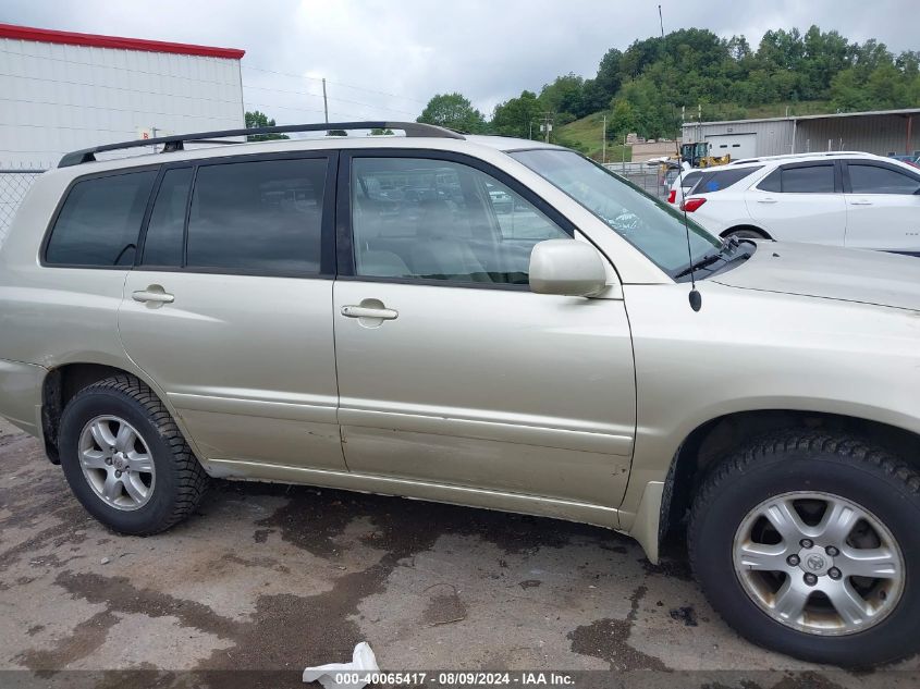 2002 Toyota Highlander Limited VIN: JTEHF21A320090327 Lot: 40065417