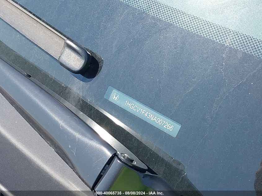 2022 HONDA ACCORD SPORT SE - 1HGCV1F43NA007266