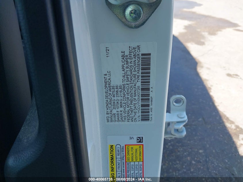 2022 HONDA ACCORD SPORT SE - 1HGCV1F43NA007266