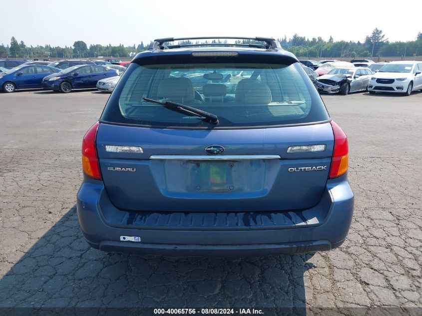 4S4BP62CX67327287 2006 Subaru Outback 2.5I Limited