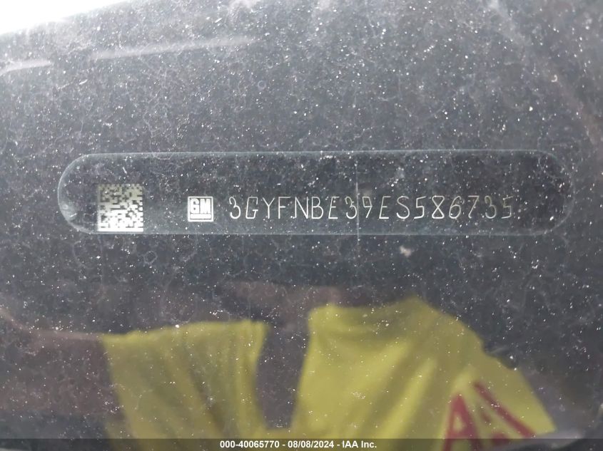 2014 Cadillac Srx Luxury Collection VIN: 3GYFNBE39ES586735 Lot: 40065770