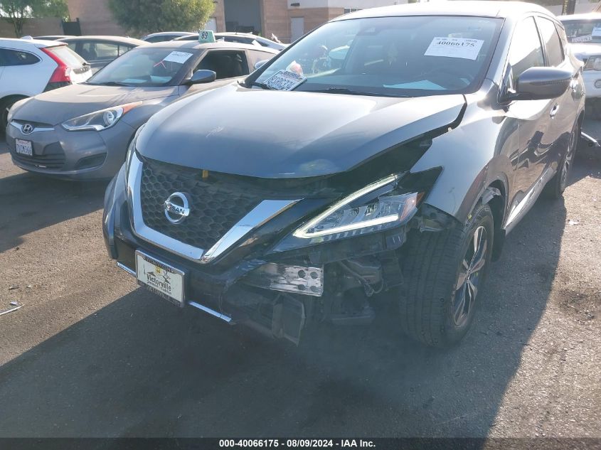 2020 Nissan Murano S Fwd VIN: 5N1AZ2AJ2LN141278 Lot: 40066175